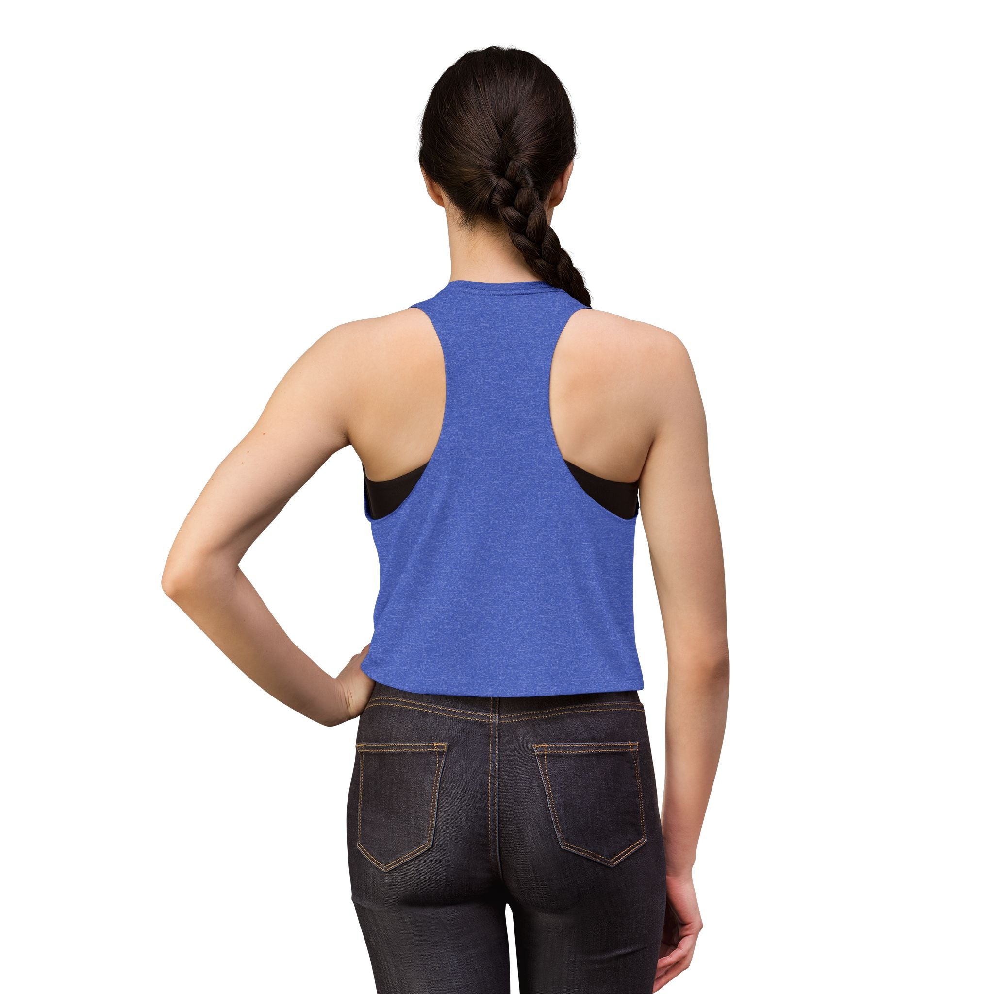 Women's Crop Top – 'Thank You' Heart Cat Graphic Crop Tank