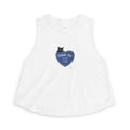 Women's Crop Top – 'Thank You' Heart Cat Graphic Crop Tank